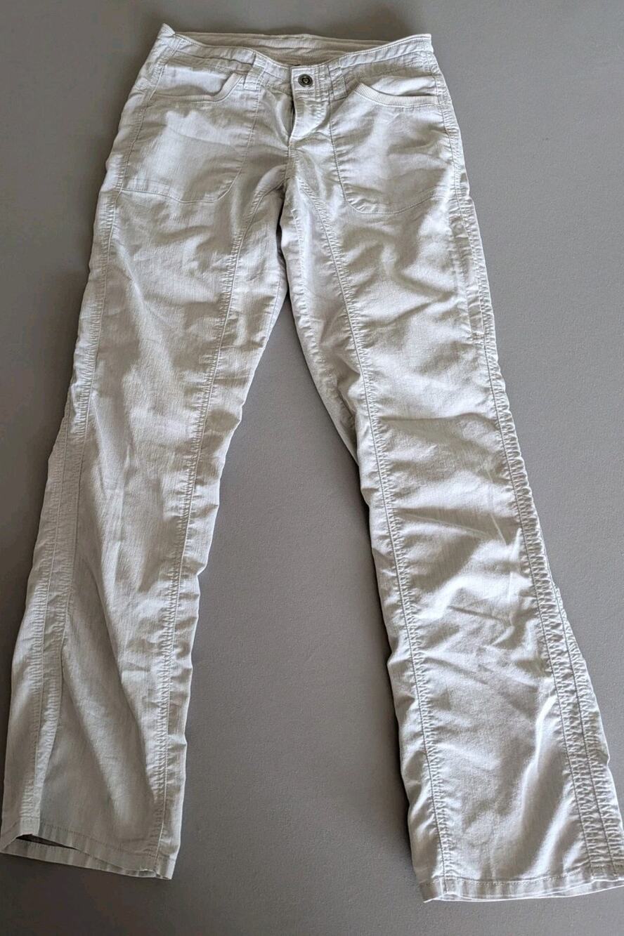 Kuhl Cabo Pants 4 Regular Gray Linen Blend Flare Bootcut Outdoor Casual Hiking